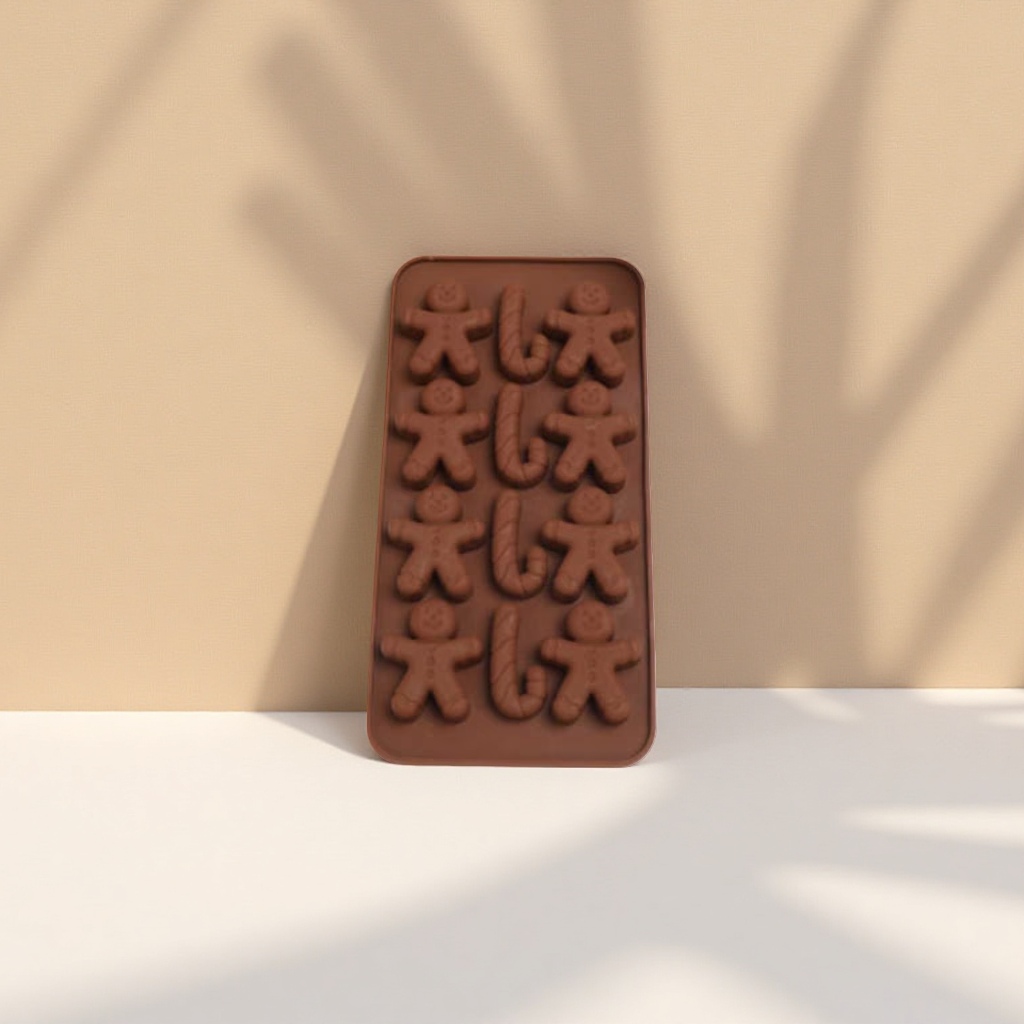 Gingerbread man shaped silicone chocolate mold, food-grade, high-temperature resistant and demold Application Scenario