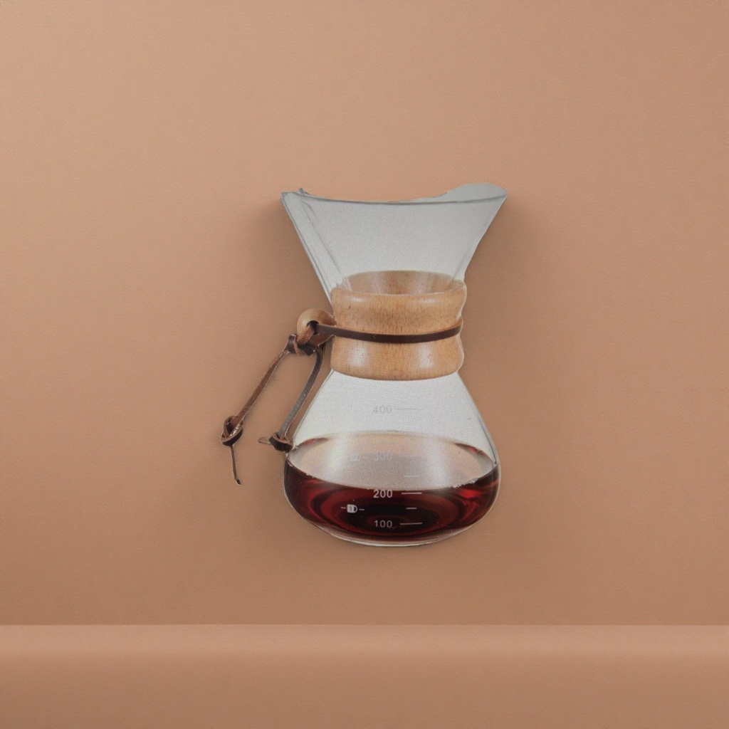 Glass coffee pot, hand-brewed drip type household heat-resistant high borosilicate coffee pot