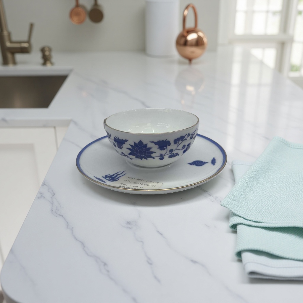 Blue and white porcelain tea cup set with tea saucer, ceramic Gongfu tea set, simple Chinese tea set Application Scenario