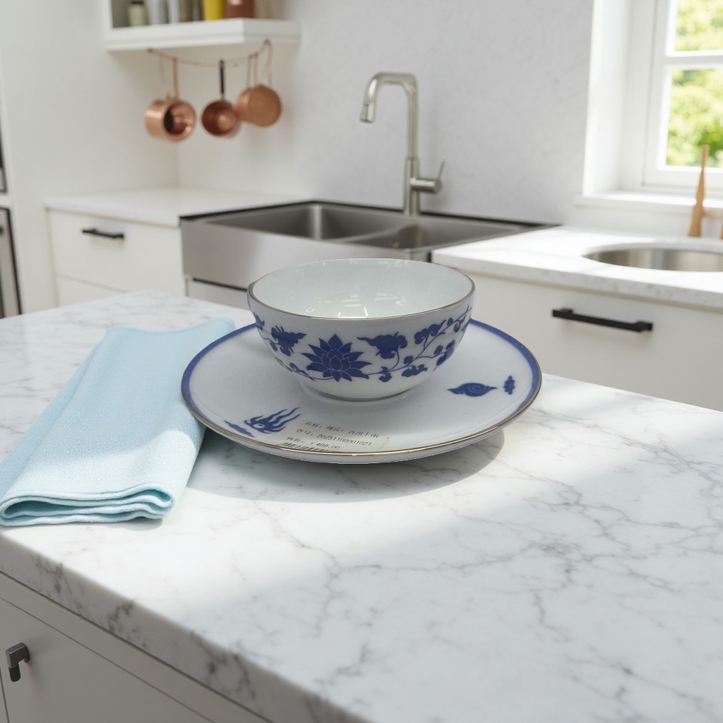 Blue and white porcelain tea cup set with tea saucer, ceramic Gongfu tea set, simple Chinese tea set details Picture
