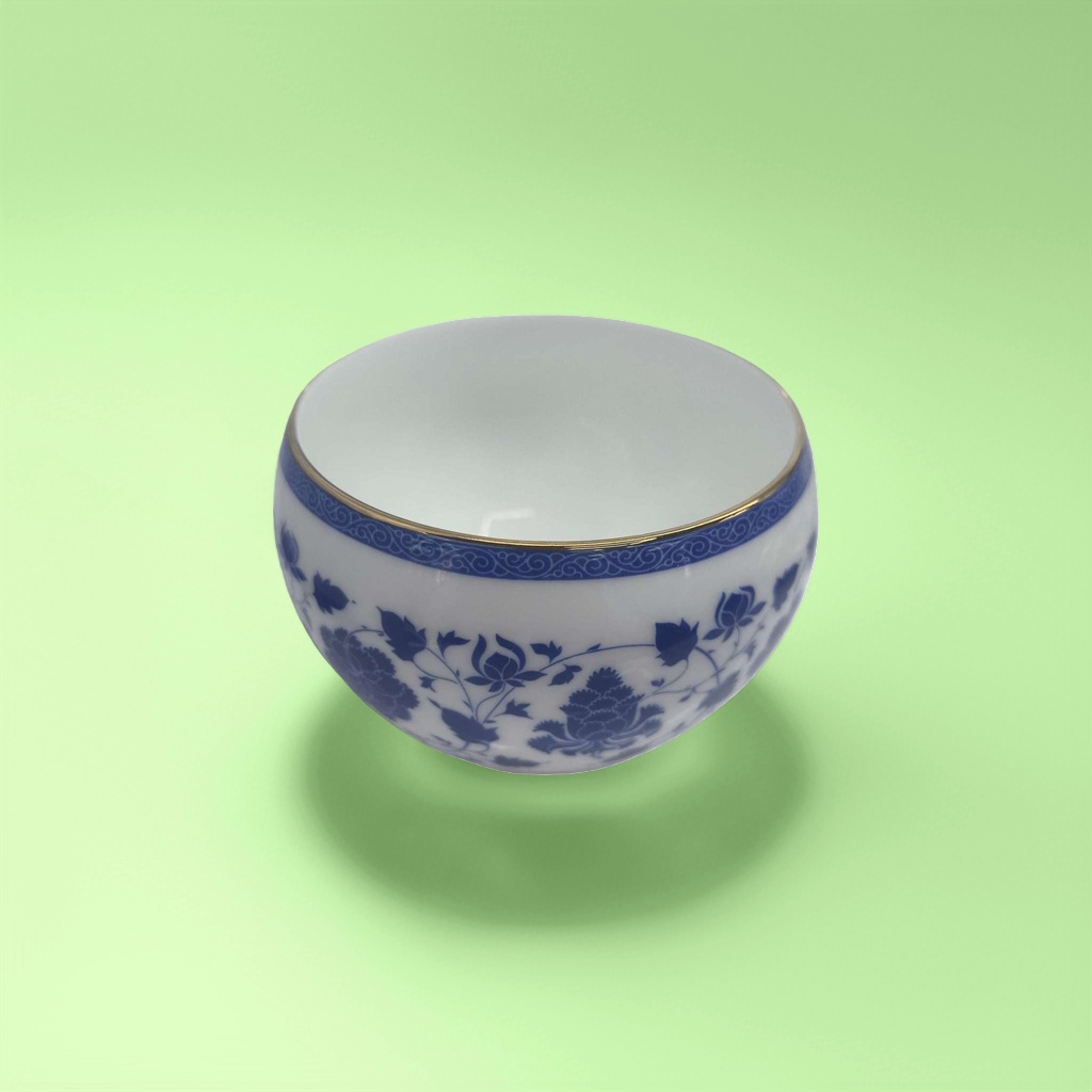 Blue and white porcelain bowl, ceramic household tableware bowl, Chinese retro rice bowl for holding rice bowls Specification image
