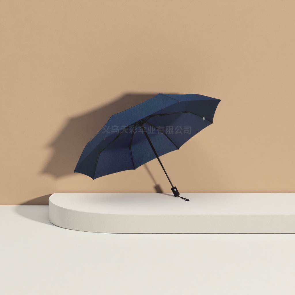 The fully automatic folding 8-bone impact cloth umbrella is portable and suitable for both sun protection and rain