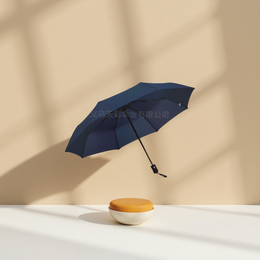 The fully automatic folding 8-bone impact cloth umbrella is portable and suitable for both sun protection and rain details Picture