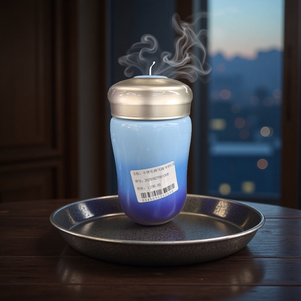 The main body of the blue gradient water cup is fashionable and simple, with a large capacity and portable insulated cup accessory Application Scenario