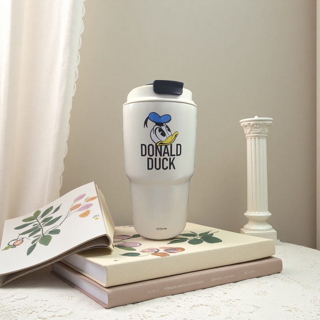 White insulated cup with Donald Duck pattern, 304 stainless steel vacuum insulated portable water cup Specification image