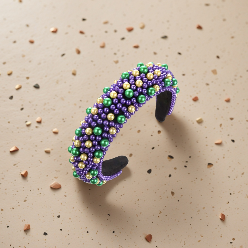 Beaded headbands are fashionable and versatile. They are simple Korean style headwear for ladies details Picture
