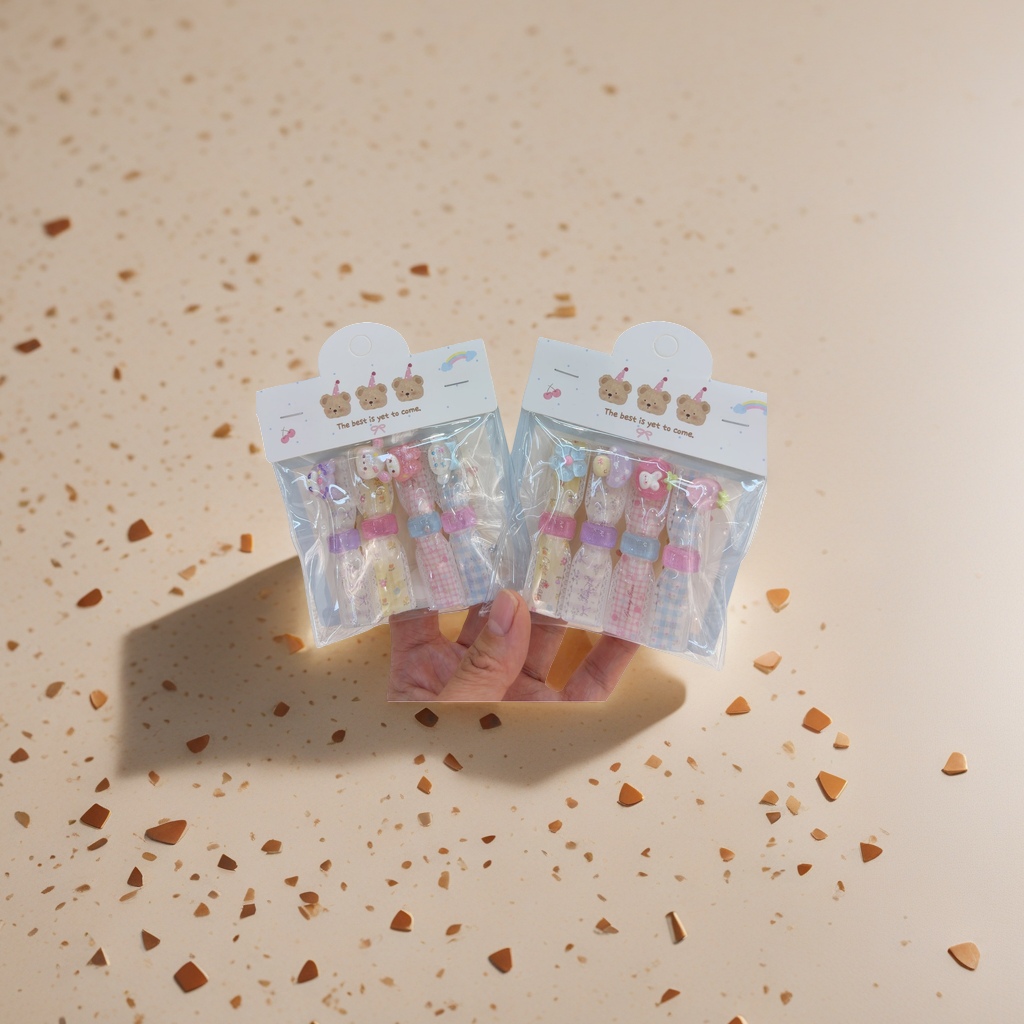 可爱小熊图案发夹套装 女童头饰卡通甜美儿童发卡