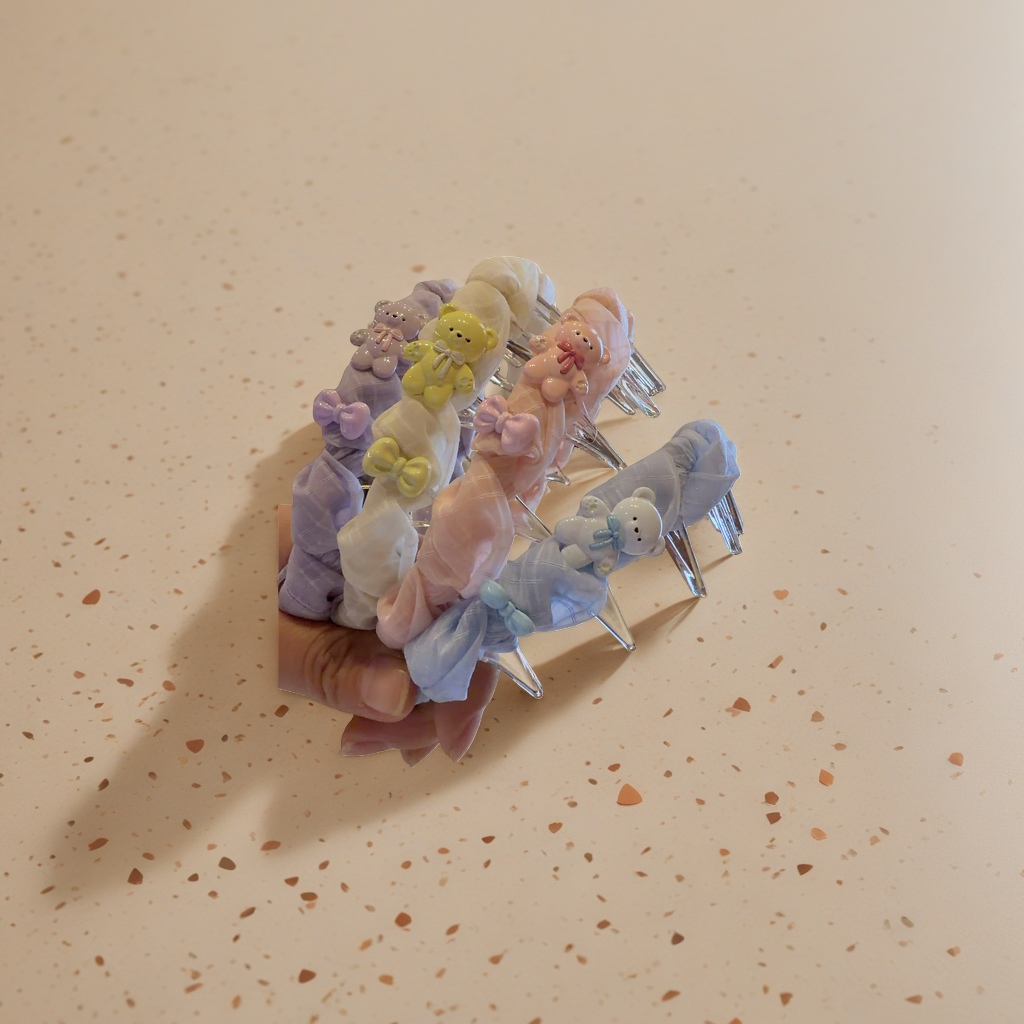 可爱小熊卡通发圈女童头饰弹性扎发用品