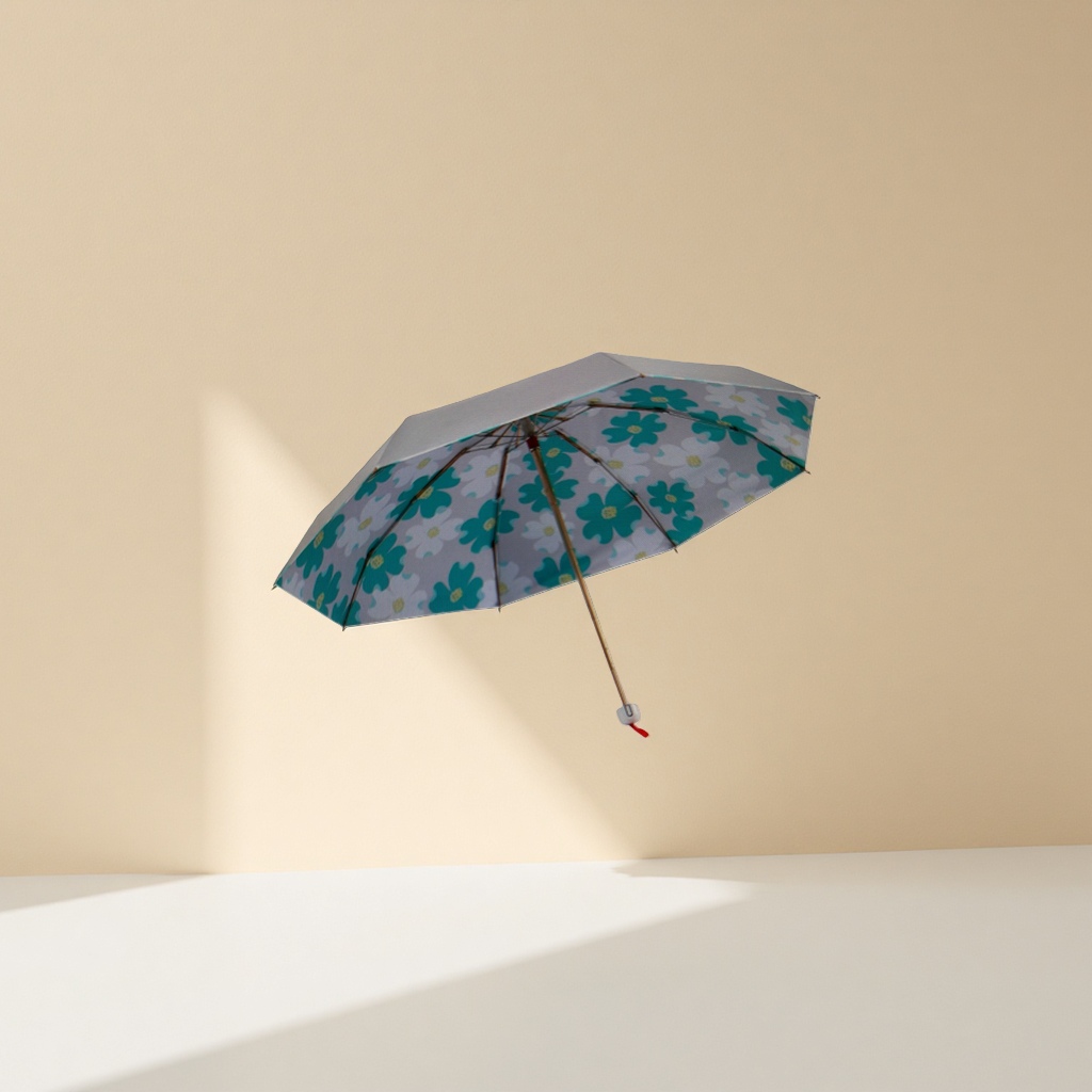 Floral pattern all-weather umbrella, waterproof, sun-proof, lightweight and foldable, suitable for both women and men Specification image