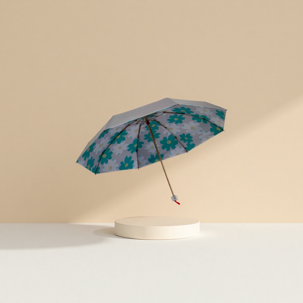 Floral pattern all-weather umbrella, waterproof, sun-proof, lightweight and foldable, suitable for both women and men Application Scenario