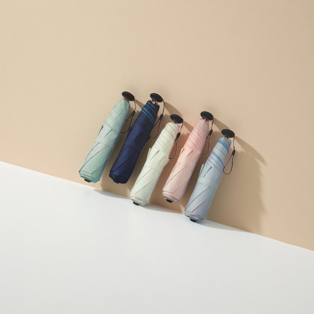 The colorful folding umbrella is waterproof, sun-proof, portable, suitable for both sunny and rainy days, and lightweight and compact Specification image