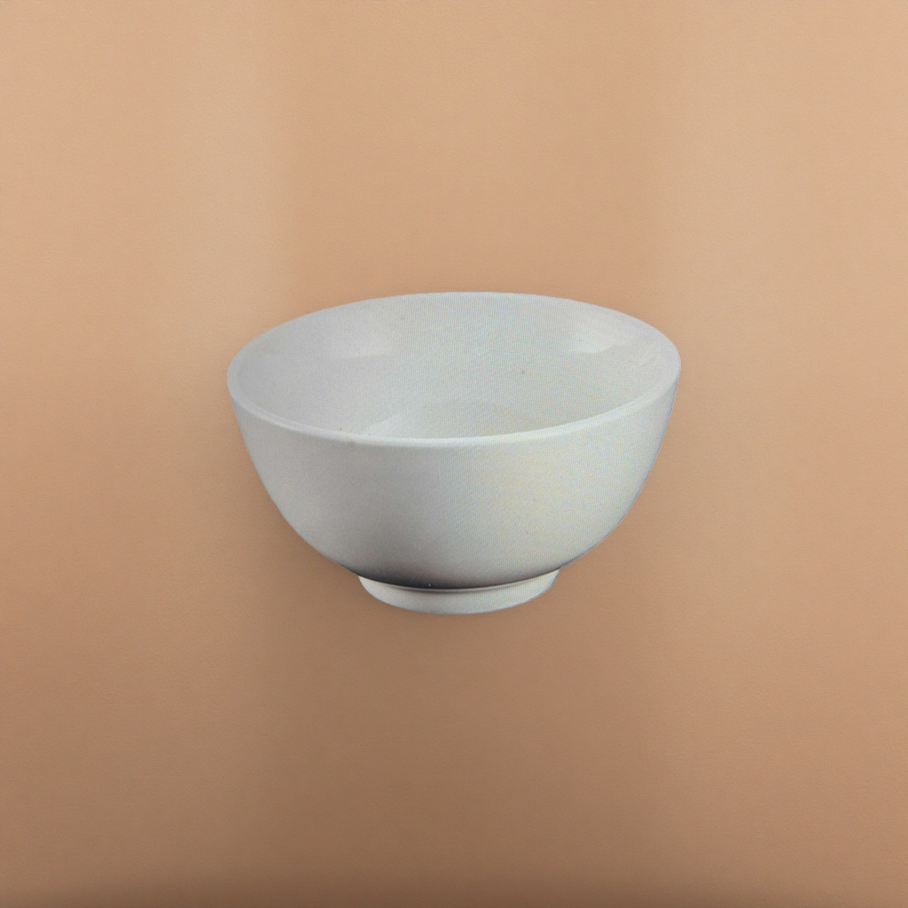 The white ceramic bowl is a simple household dining bowl with a high-temperature resistant glaze that is smooth and easy to clean details Picture