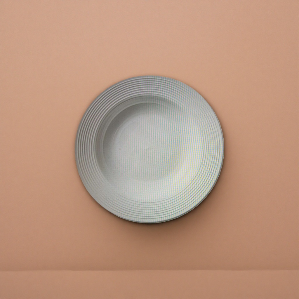 White round ceramic plate, a simple household dinner plate with a diameter of 20cm, for table arrangement Application Scenario