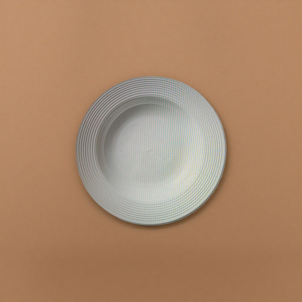 White round ceramic plate, a simple household dinner plate with a diameter of 20cm, for table arrangement Specification image