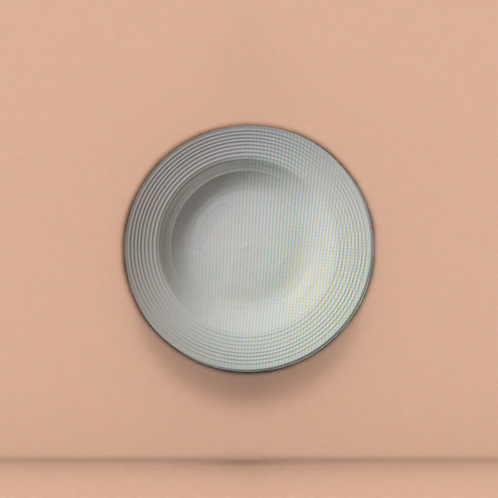 White round ceramic plate, a simple household dinner plate with a diameter of 20cm, for table arrangement details Picture