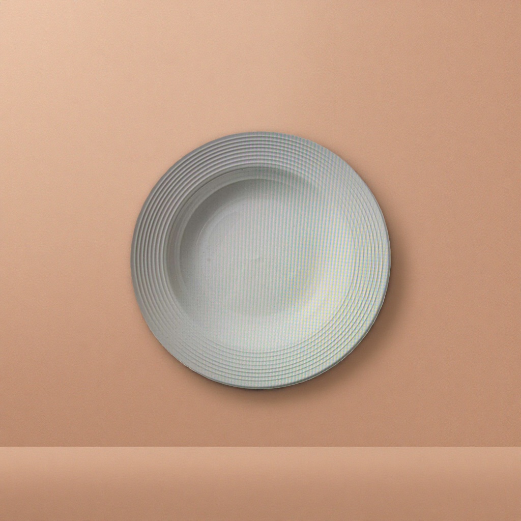 White round ceramic plate, a simple household dinner plate with a diameter of 20cm, for table arrangement