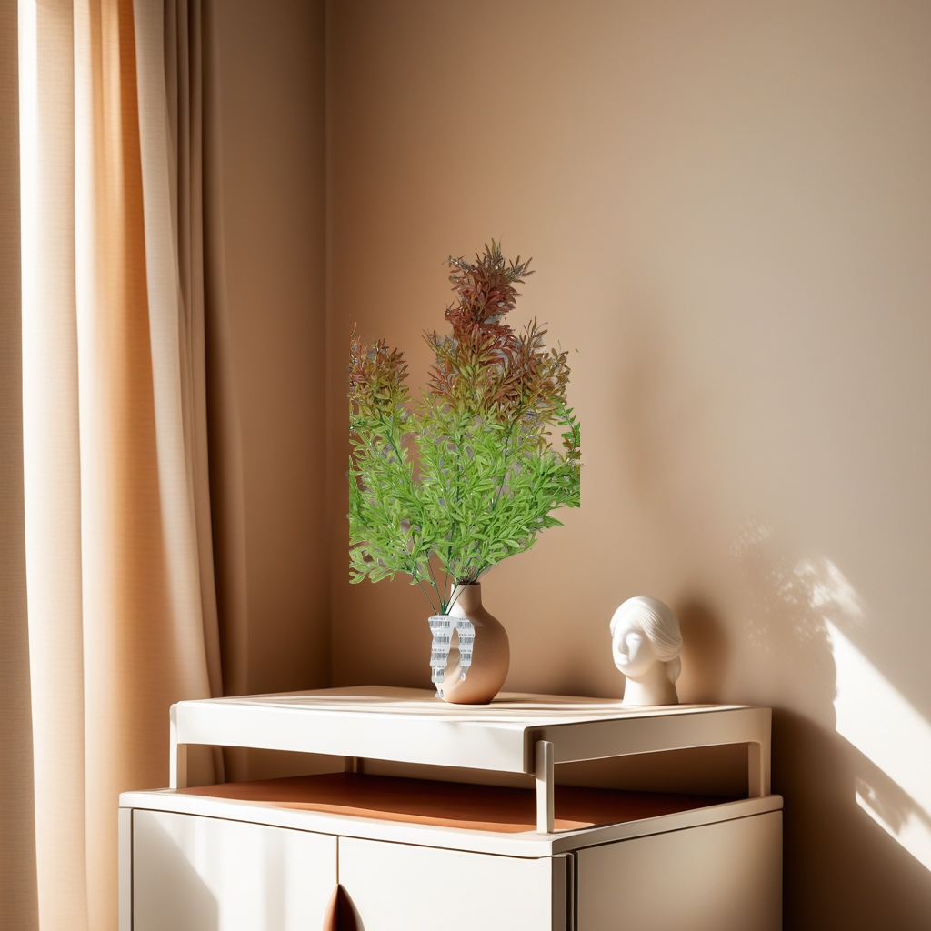 Artificial plant branches, artificial plants, indoor decorative green plant ornaments, no need for watering Specification image