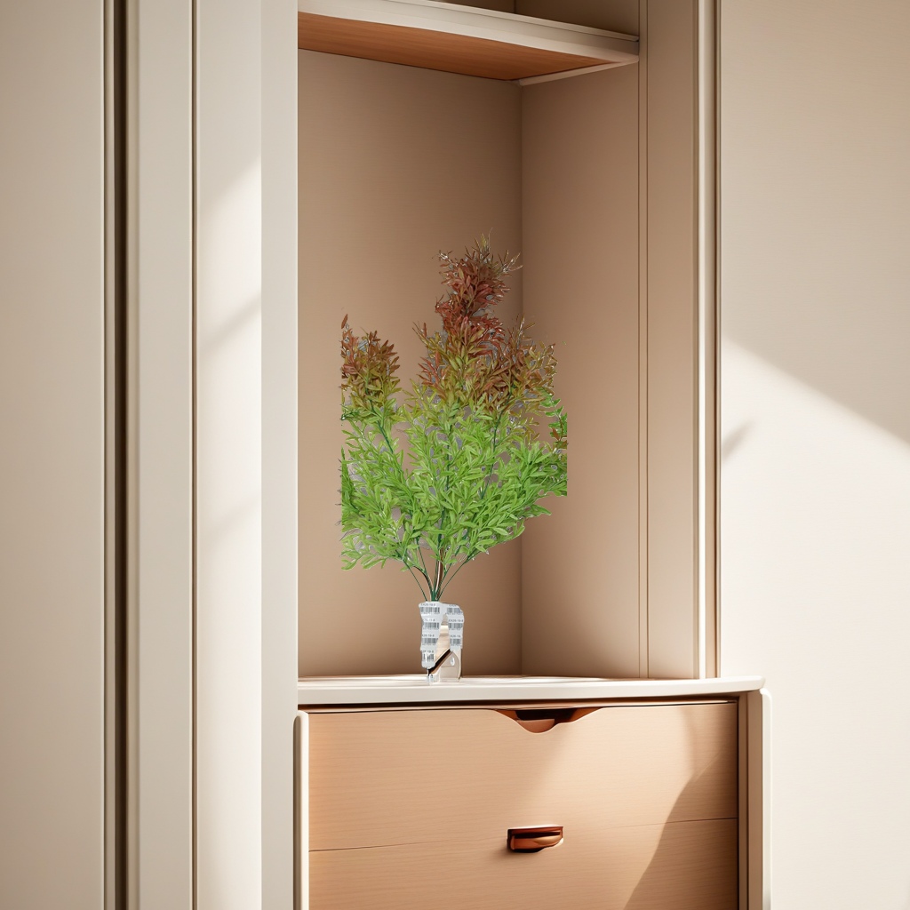 Artificial plant branches, artificial plants, indoor decorative green plant ornaments, no need for watering details Picture