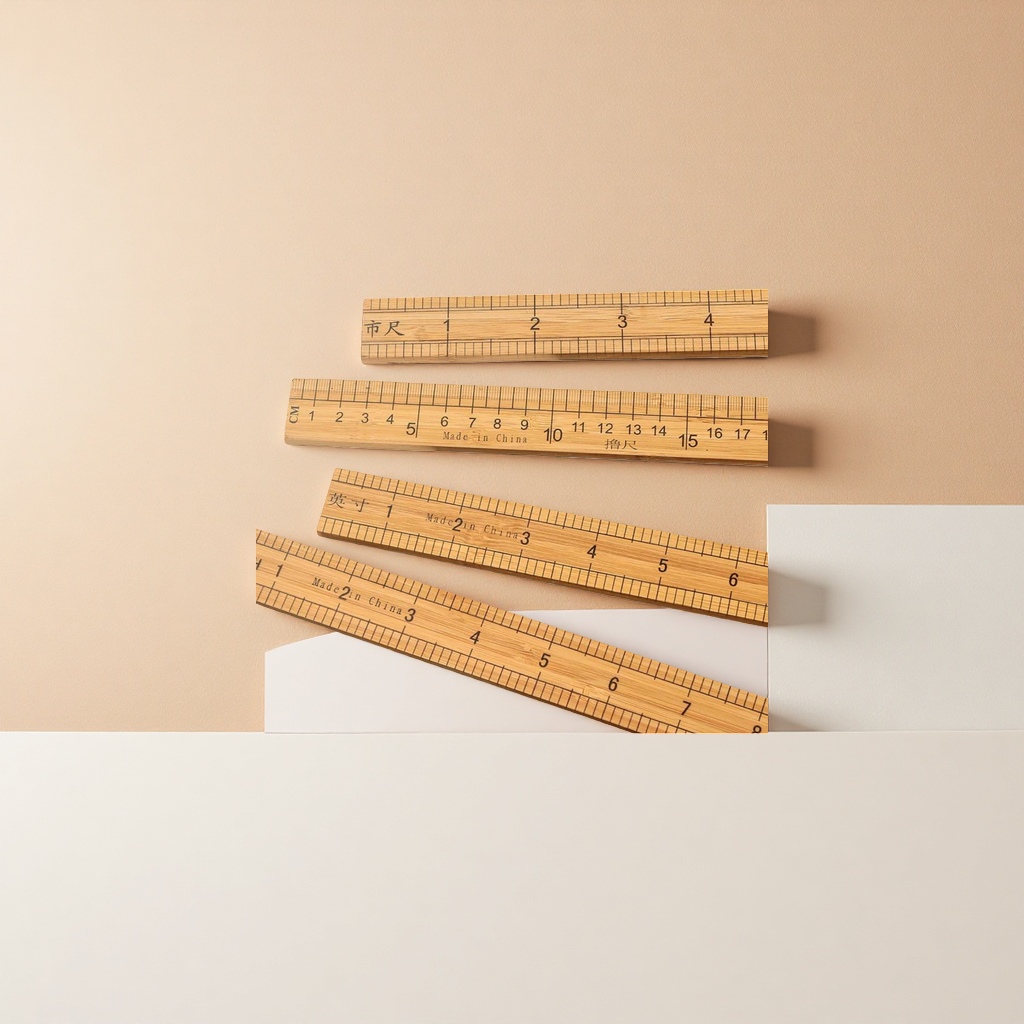 Wooden rulers are available in multiple sizes for students, including 15cm, 20cm and 30cm Application Scenario