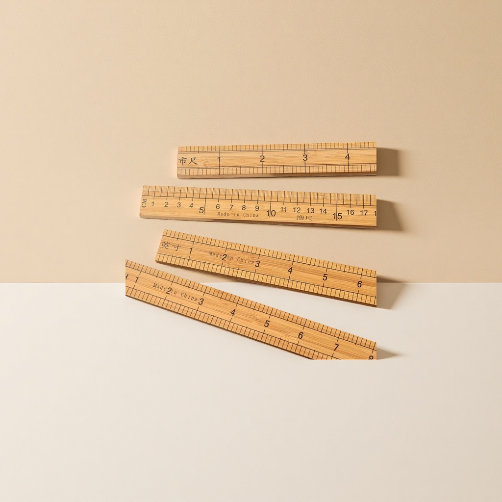 Wooden rulers are available in multiple sizes for students, including 15cm, 20cm and 30cm details Picture