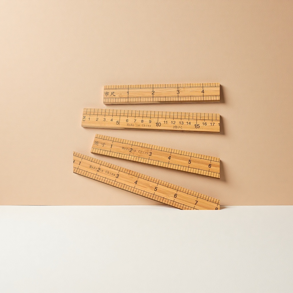 Wooden rulers are available in multiple sizes for students, including 15cm, 20cm and 30cm