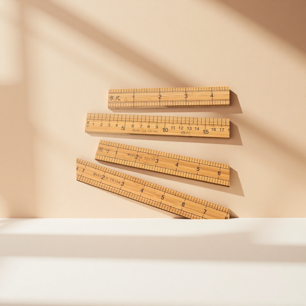 Wooden rulers are available in multiple sizes for students, including 15cm, 20cm and 30cm Specification image