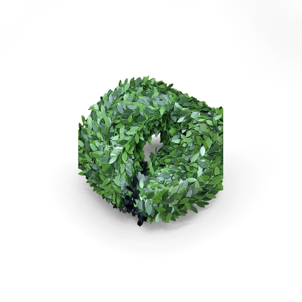 A green leaf garland decorated hand-woven headwear as a photo prop Specification image