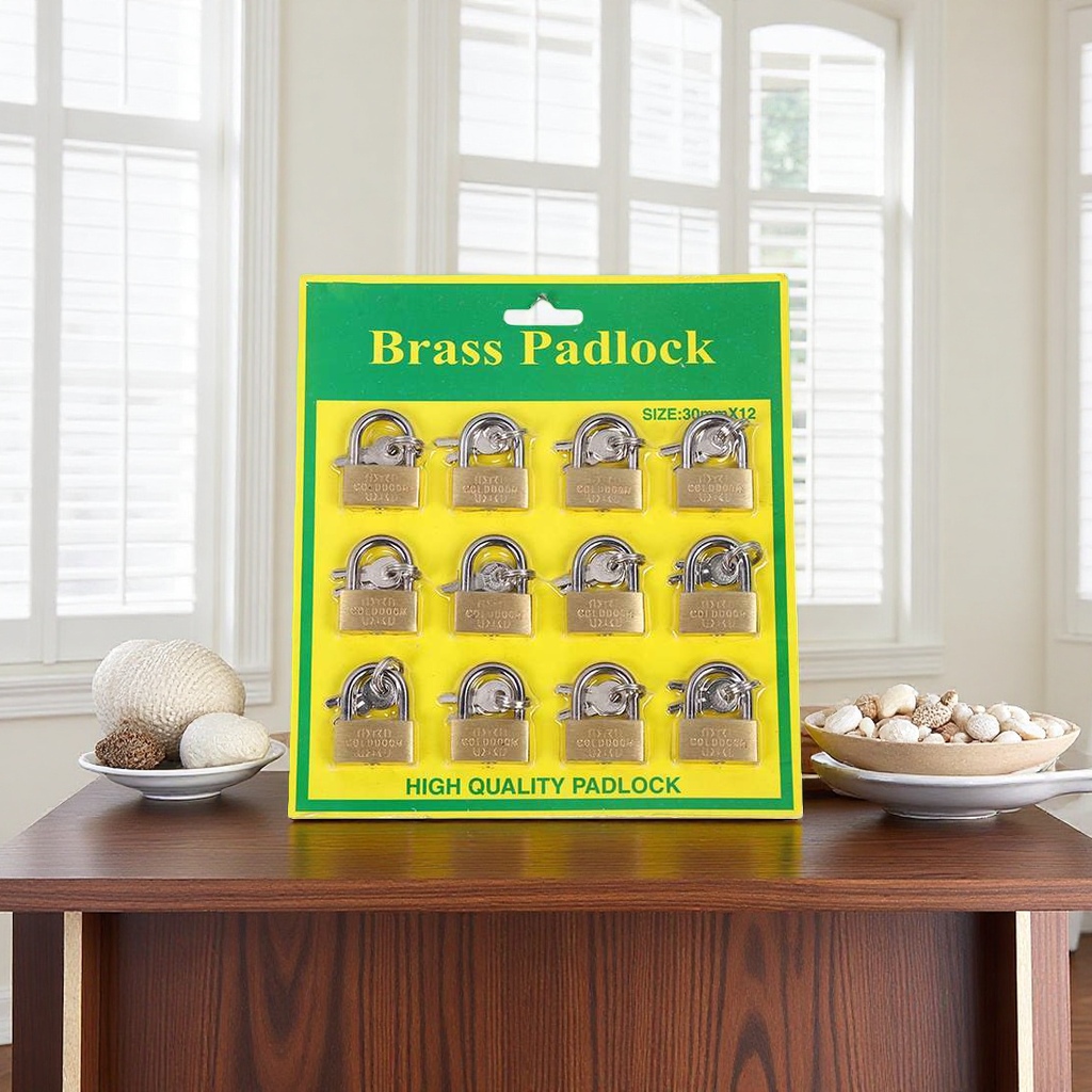 Brass Padlock packaging display style Specification image