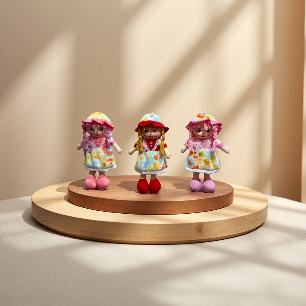 Thickened short fleece plush toy doll, skin-friendly children's companion and soothing doll