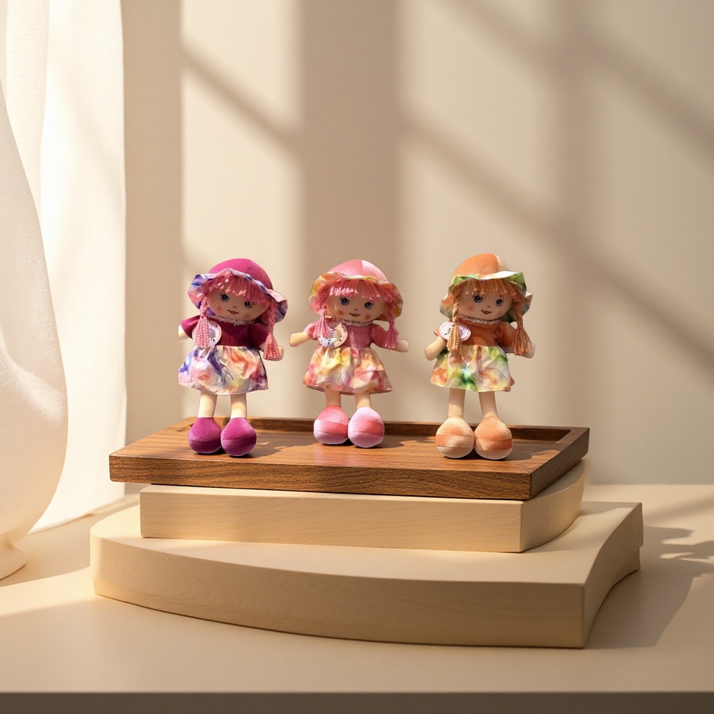 The plush toy doll is soft and cute, with a long pile. It is a bedside companion and soothing doll for the living room Specification image