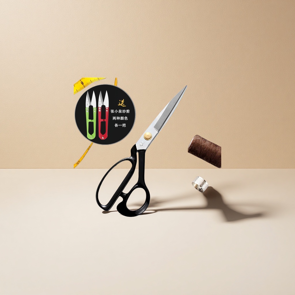 Special scissors for clothing cutting, made of high-carbon steel, sharp and won't damage the fabric. Tailor cutting tools details Picture