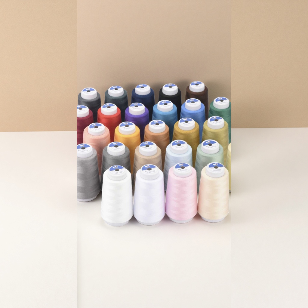 Colored sewing thread rolls, 100 meters per roll, made of polyester, specially designed for DIY sewing and embroidery Specification image