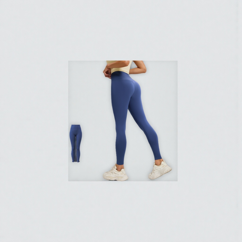 Shamballa azul alto estiramiento leggings slim slim ejercicio yoga pantalones - 4