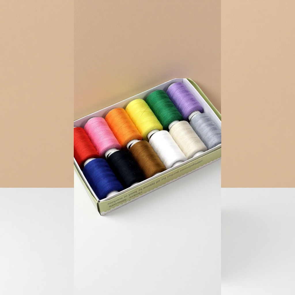 12-color large roll of sewing thread comes with a gold tail needle and sewing accessories for home hand embroidery Application Scenario