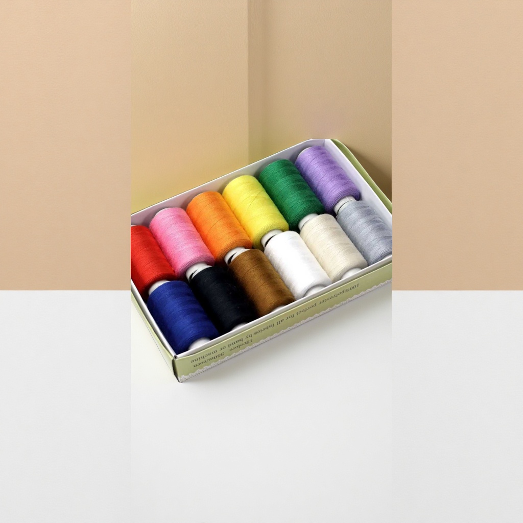 12-color large roll of sewing thread comes with a gold tail needle and sewing accessories for home hand embroidery Specification image