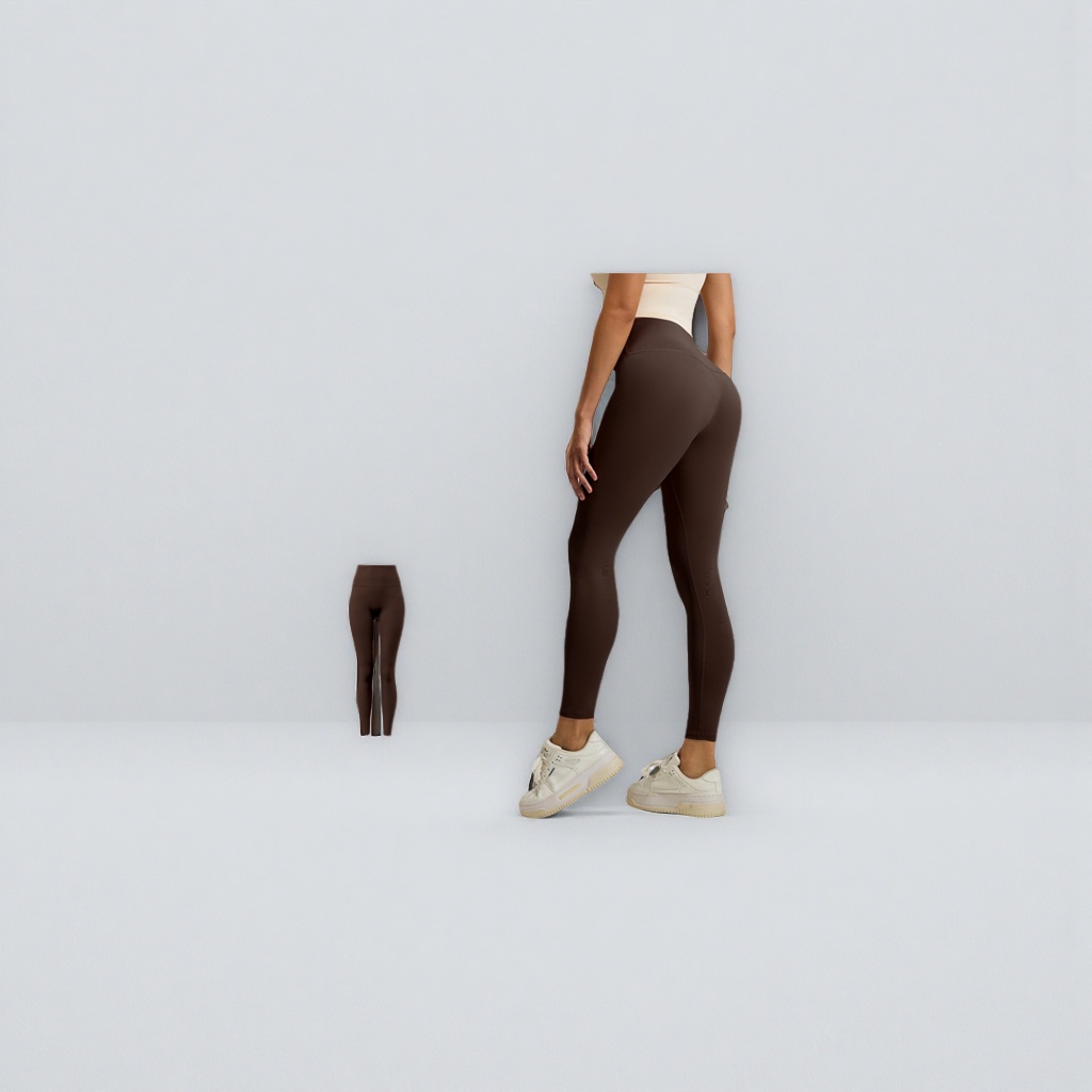 Color café destilado alta estiramiento yoga pantalones para mujeres fitness deportes leggings - 2