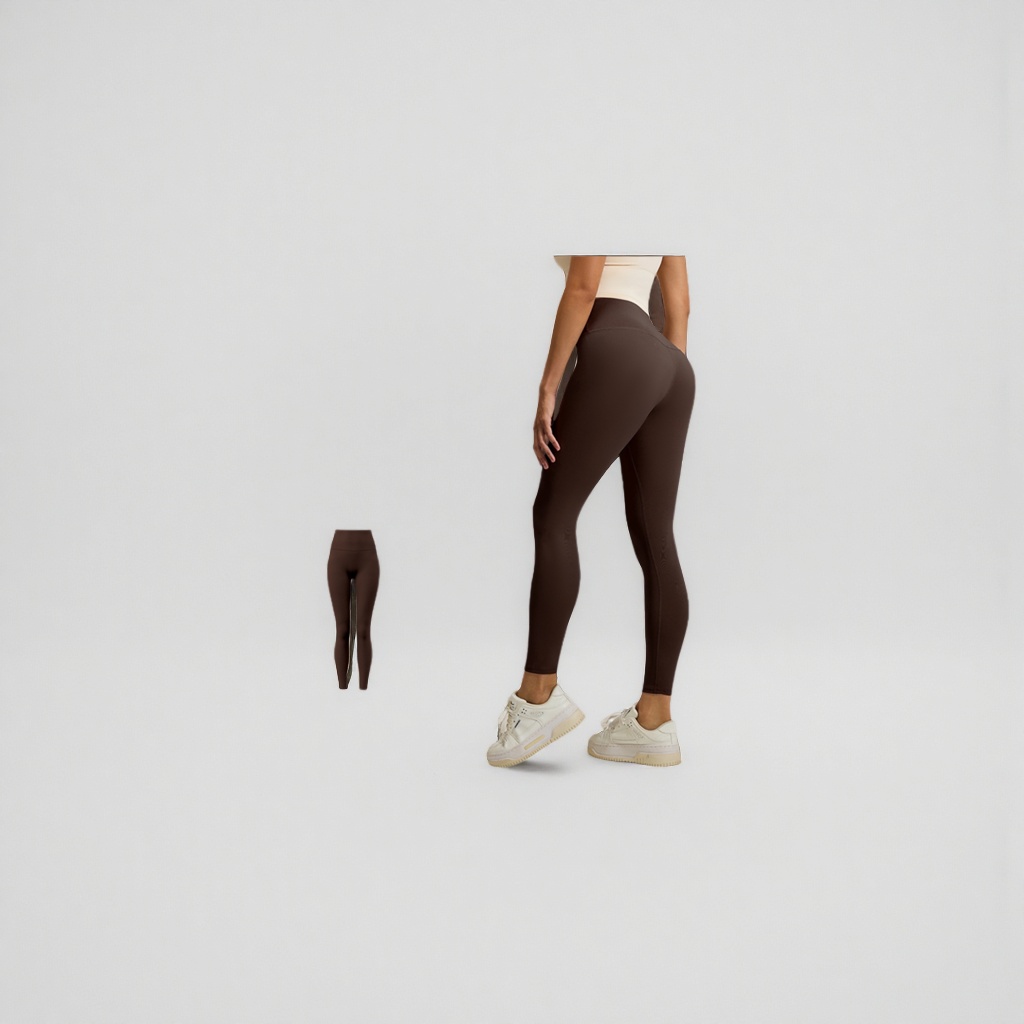 Color café destilado alta estiramiento yoga pantalones para mujeres fitness deportes leggings - 4