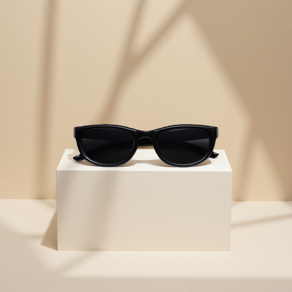 Bright black frame black and gray plate sunglasses, fashionable UV-resistant polarized sunglasses Application Scenario
