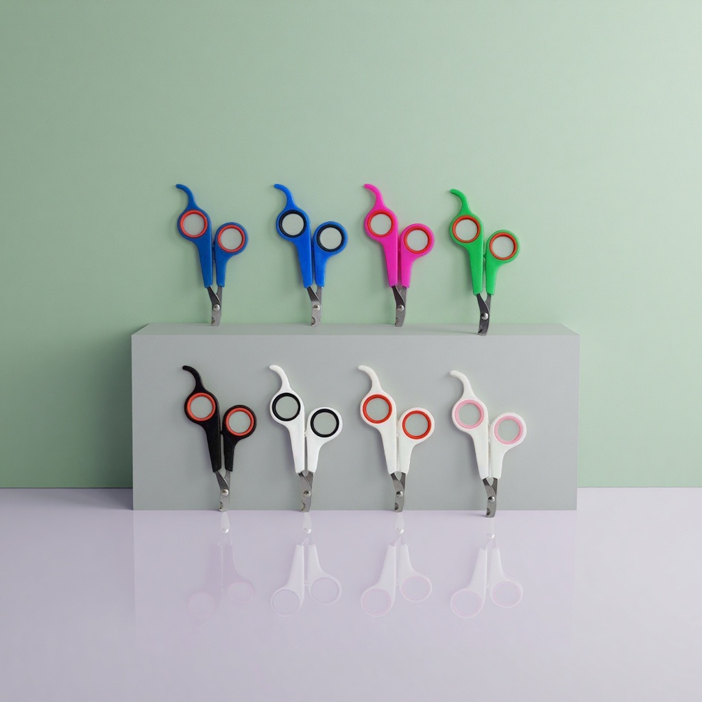 Stainless steel pet nail clippers, specially designed for small dogs and cats, with a round head and safe design. Precise trimming without damaging the nails Specification image
