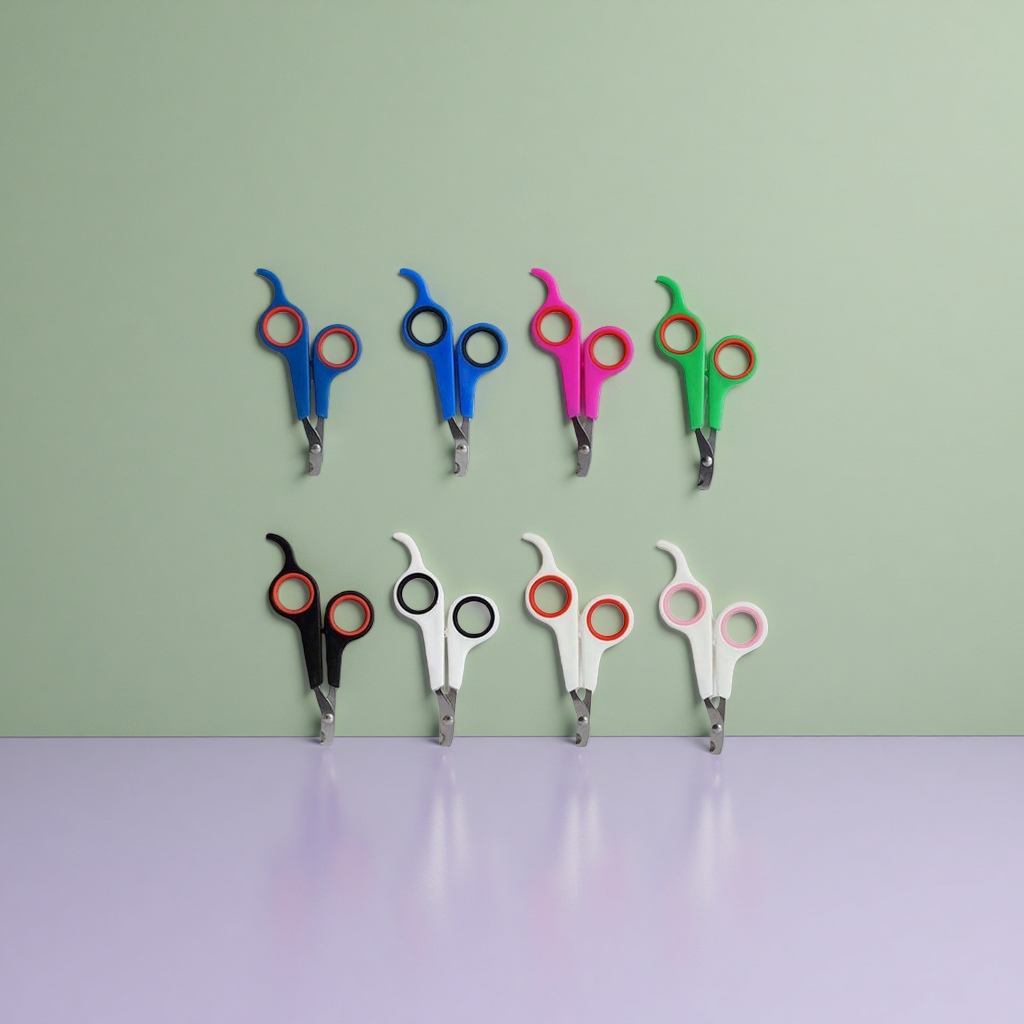 Stainless steel pet nail clippers, specially designed for small dogs and cats, with a round head and safe design. Precise trimming without damaging the nails Application Scenario