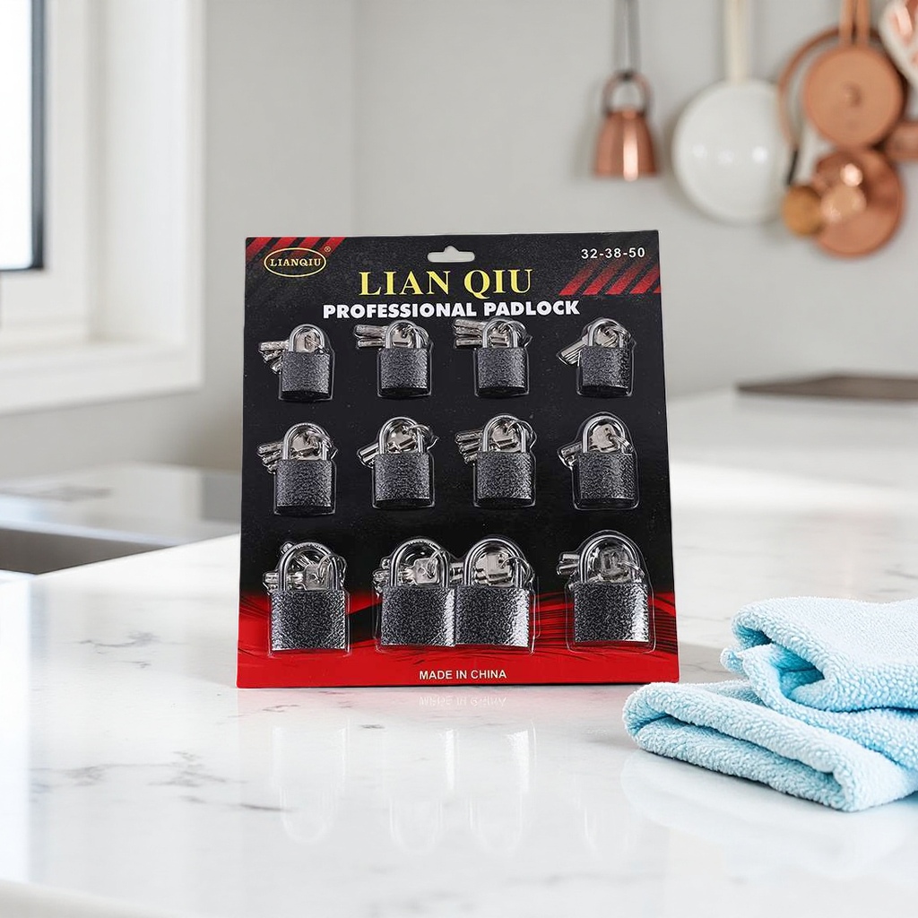 Professional padlock set, anti-picking and anti-theft padlock, multi-specification combination lock, suitable for home and office use details Picture