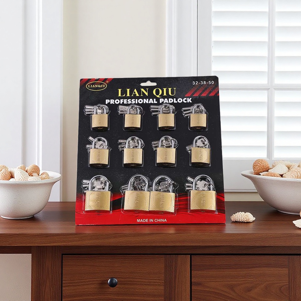 Professional padlock set, anti-picking and anti-theft padlock, multi-specification combination lock, suitable for home and office use Specification image