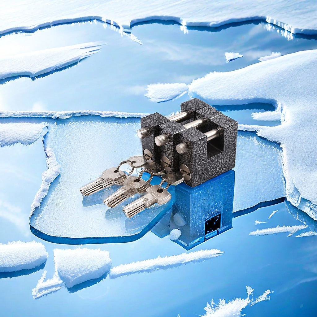 Thickened zinc alloy metal padlock, rust-proof and durable hanging door lock, suitable for home, warehouse and office use Specification image