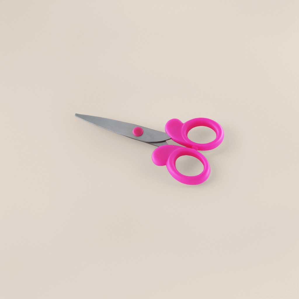 Pink handle scissors, household stainless steel fabric cutting paper scissors, multi-functional hand scissors details Picture