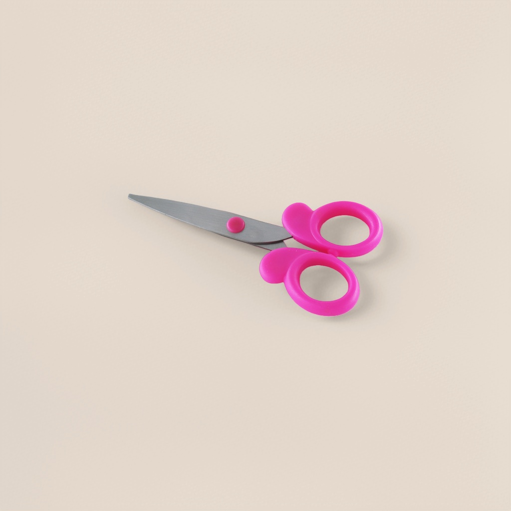 Pink handle scissors, household stainless steel fabric cutting paper scissors, multi-functional hand scissors Application Scenario