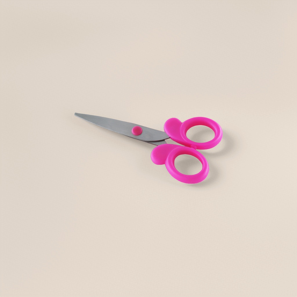 Pink handle scissors, household stainless steel fabric cutting paper scissors, multi-functional hand scissors Specification image