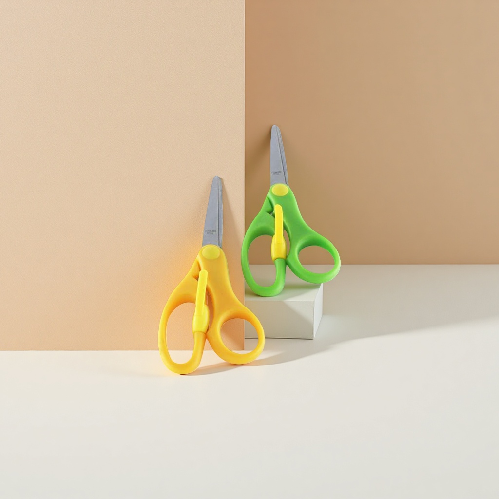 Student-specific safety scissors, children's hand scissors, 3-inch round-head scissors Specification image