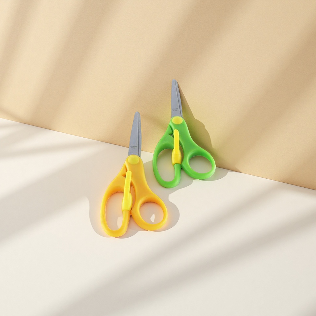 Student-specific safety scissors, children's hand scissors, 3-inch round-head scissors details Picture
