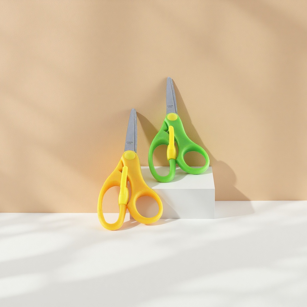 Student-specific safety scissors, children's hand scissors, 3-inch round-head scissors