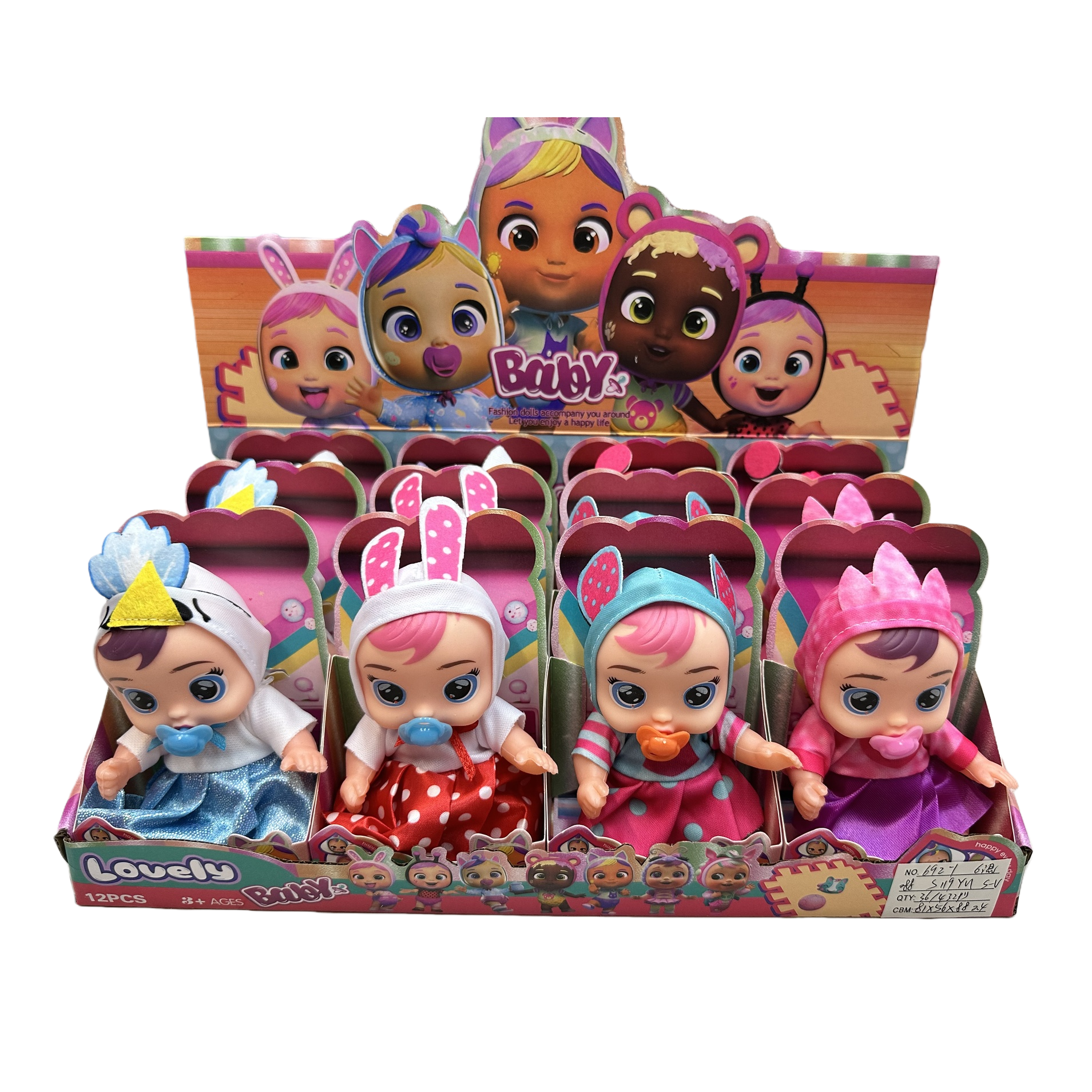 Куклы из серии "Baby" мягкие, нетоксичные, безопасные и неядовитые Item Picture